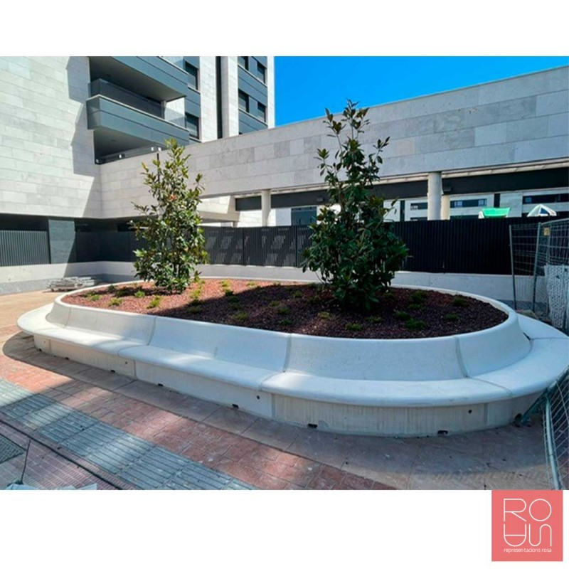 Banc de formigó recta model Lleida